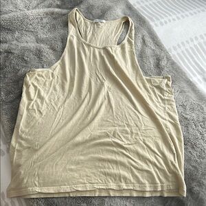 Coofandy Mens Cream Tank Top gym